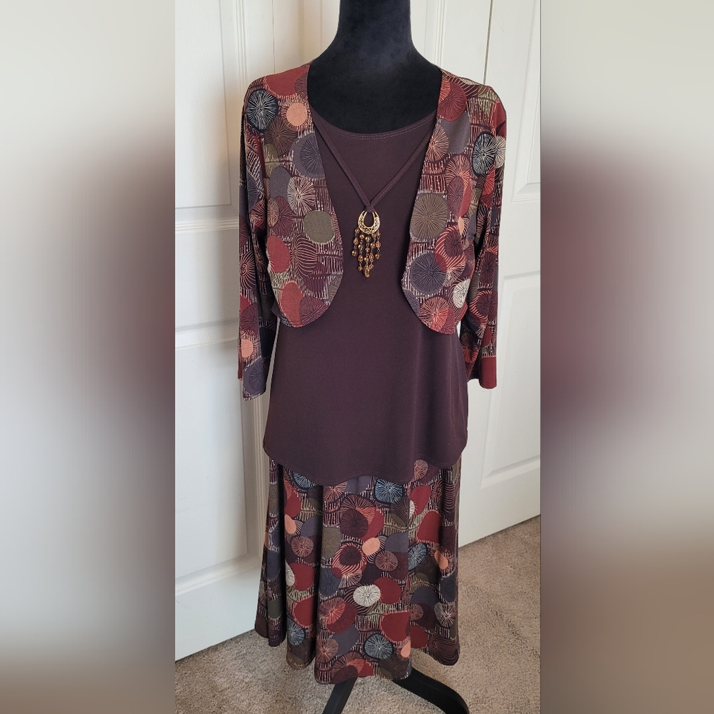 Elementz Multicolor Patterned Two-Piece Outfit Fa… - image 1